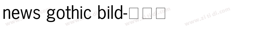 news gothic bild字体转换